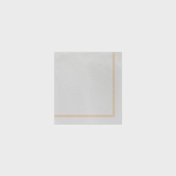 Vietri Papersoft Napkins Fringe Yellow Cocktail Napkins (Pack of 20)
