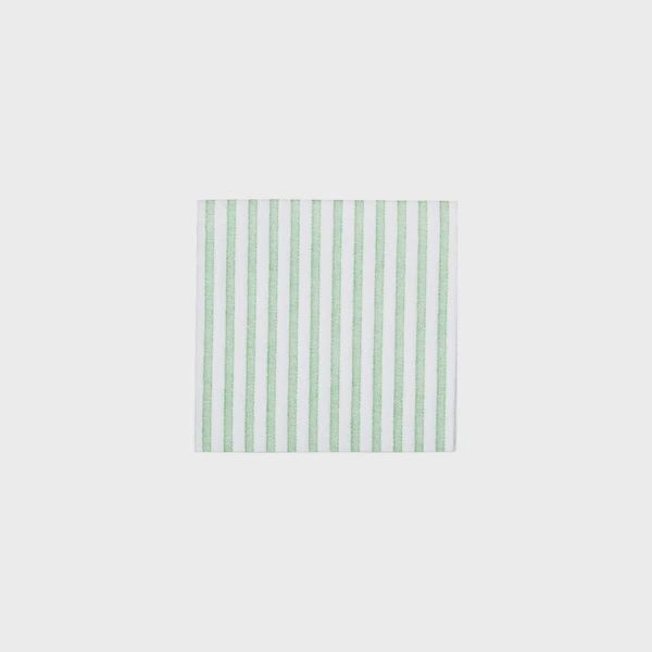 Vietri Papersoft Napkins Capri Cocktail Napkins Green Stripe