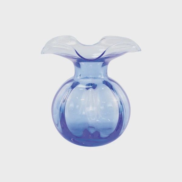 Vietri Hibiscus glass cobalt bud vase