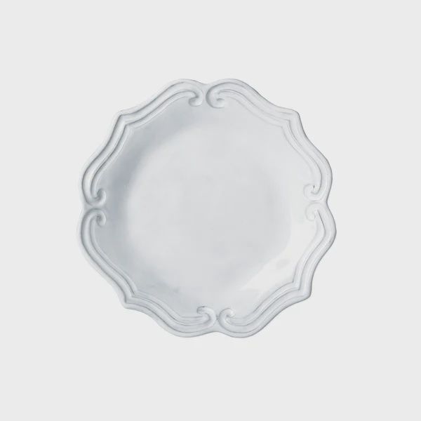 Vietri Incanto Baroque Salad Plate White