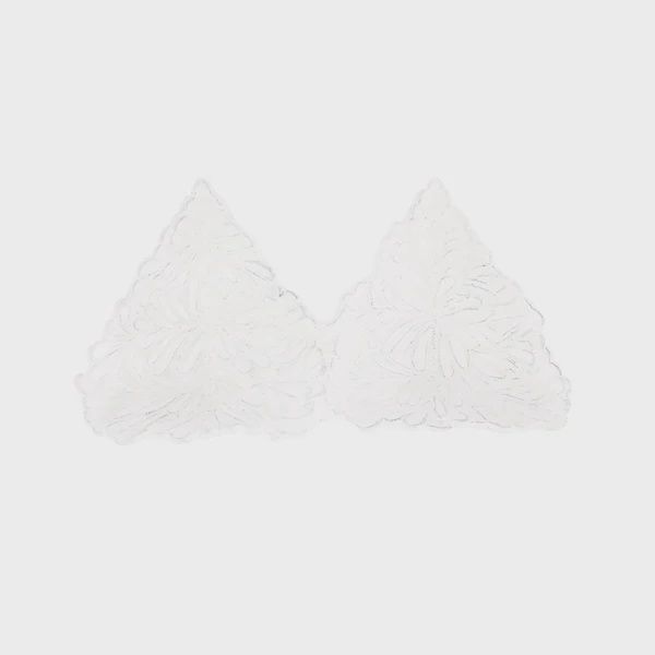 Vietri Lastra Holiday White Figural Tree Two-Part Server