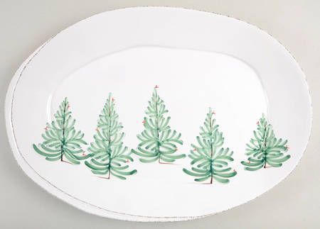 Vietri Lastra Holiday Oval Platter