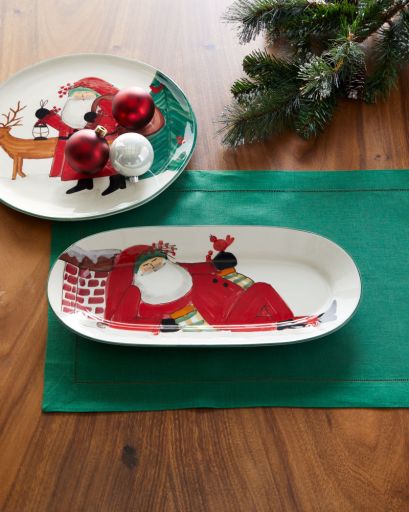 Vietri Old St. Nick Small Oval Platter