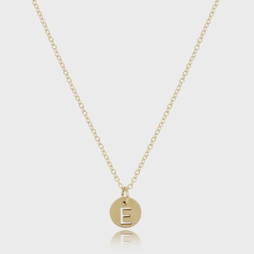 enewton 16&quot; Necklace Gold Respect Small Gold Disc &quot;E&quot;