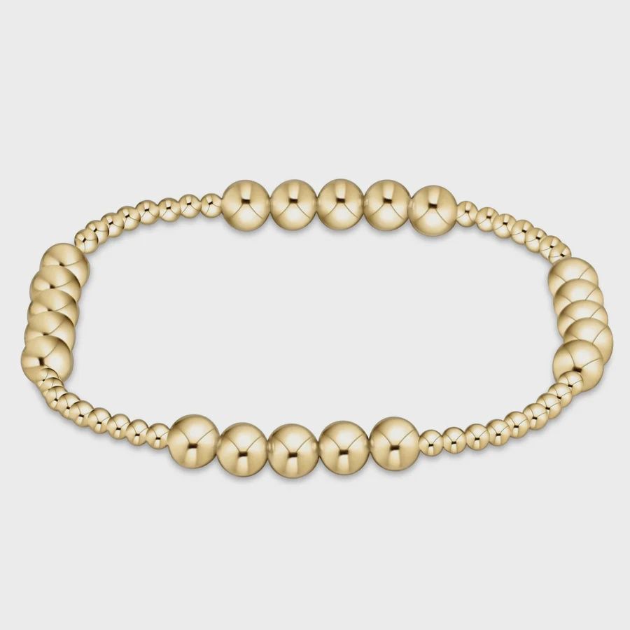 enewton enewton Classic Blissful Pattern 2.5mm Bead Bracelet, 5mm Gold