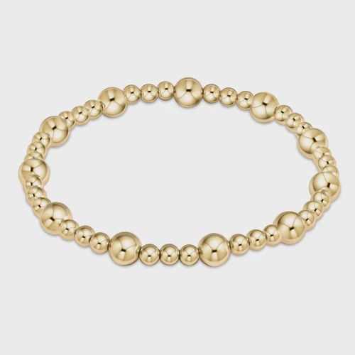 enewton Classic Sincerity Pattern 6mm Bead Bracelet - Gold Extends