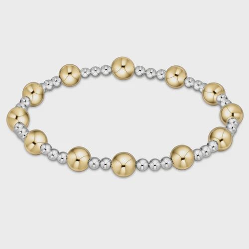 enewton Classic Sincerity Pattern 6mm Bead Bracelet Mixed Metal