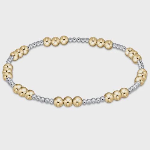 enewton Classic Joy Pattern 4mm Bead Bracelet Mixed Metal