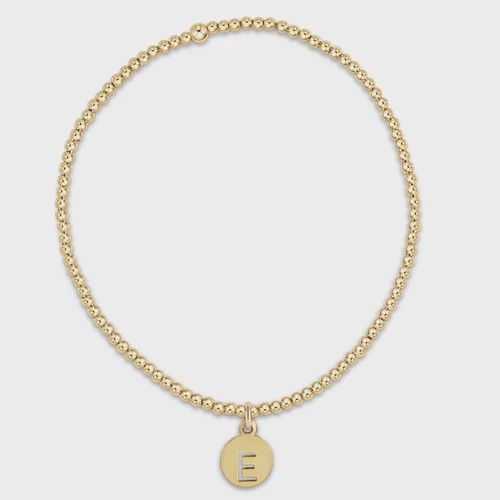 enewton Classic Gold 2mm Bead Bracelet - Respect Small Gold Disc - T