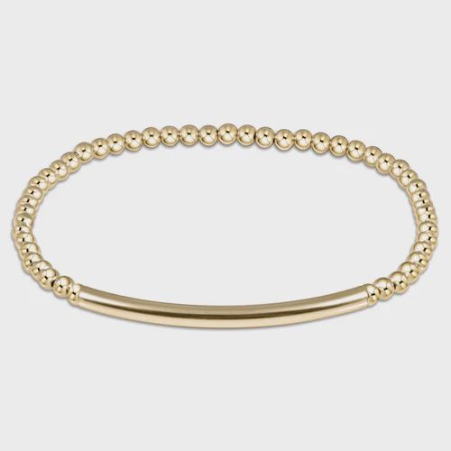 enewton Classic Gold 3mm Bead Bracelel Bliss Bar