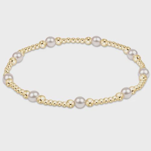 enewton Classic Purpose Pattern 4mm Bead Bracelet - Pearl