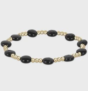 enewton Admire Gold 3mm Bead Bracelet Onyx