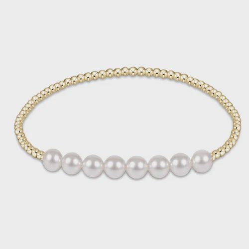 enewton Classic Gold Beaded Bliss 2.5 mm Bead Bracelet 5 mm Pearl