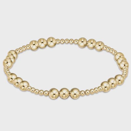 enewton Classic Joy Pattern 6mm Bead Bracelet - Gold