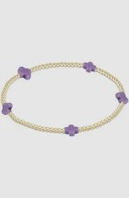 enewton egirl Signature Cross Small 2mm Bead Bracelet Purple