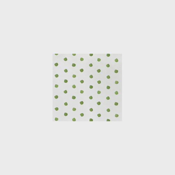 Vietri Papersoft Napkins Dot Green Cocktail Napkins