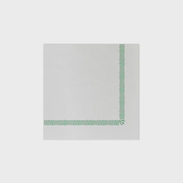ietri Papersoft Napkins Fringe Green Cocktail Napkins (Pack of 20)