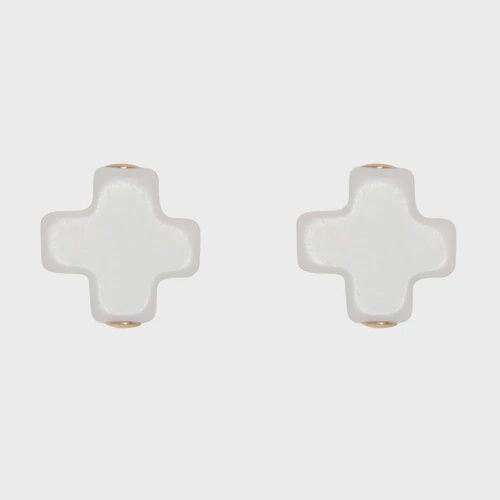 enewton Signature Cross Stud= Off White
