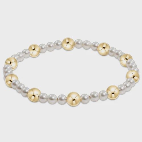 enewton Pearl Sincerity Pattern 4mm Bead Bracelet - 6mm Gold