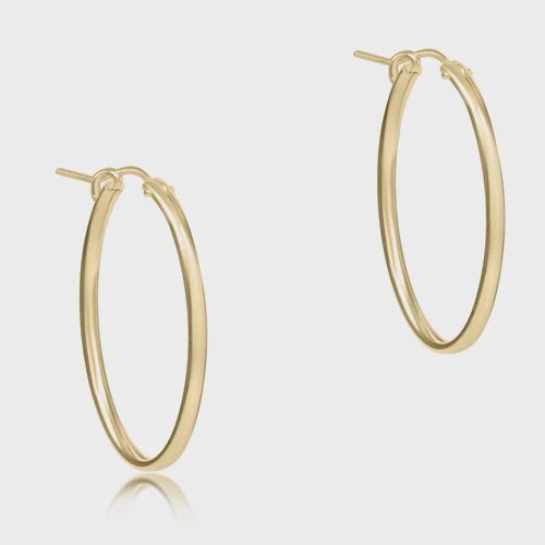 enewton Oval Gold 1&quot; Hoop- Smooth