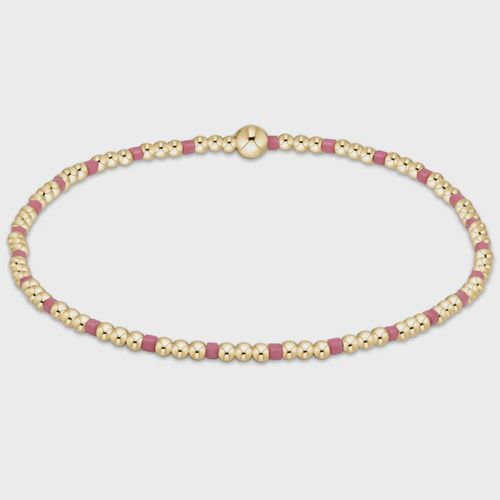 enewton Hope Sincerity Pattern 2mm Bead Bracelet - Bright Pink