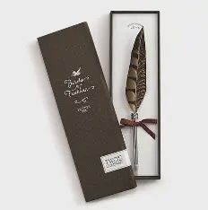 Vintage Feather Pens, Color: Natural