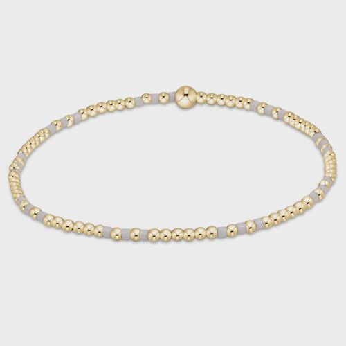 enewton Hope Joy Pattern 2mm Bead Bracelet - White