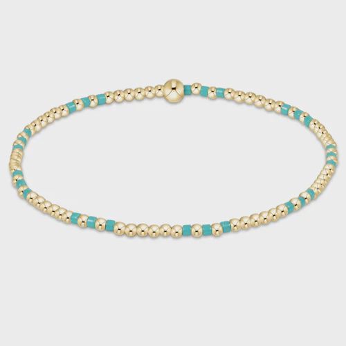 enewton Hope Joy Pattern 2mm Bead Bracelet - Turquoise