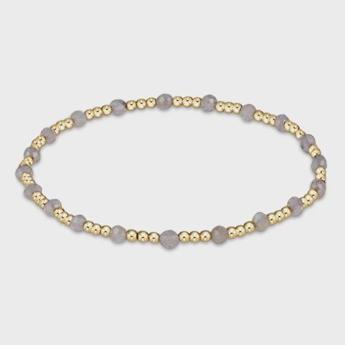 enewton Gemstone Gold Sincerity Pattern 3mm Bead Bracelet - Labradorite