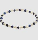 enewton Gemstone Gold Sincerity Pattern 3mm Bead Bracelet - Lapis