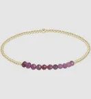 enewton Gold Bliss 2mm Bead Bracelet Ruby