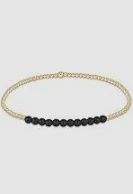 enewton Gold Bliss 2mm Bead Bracelet Onyx