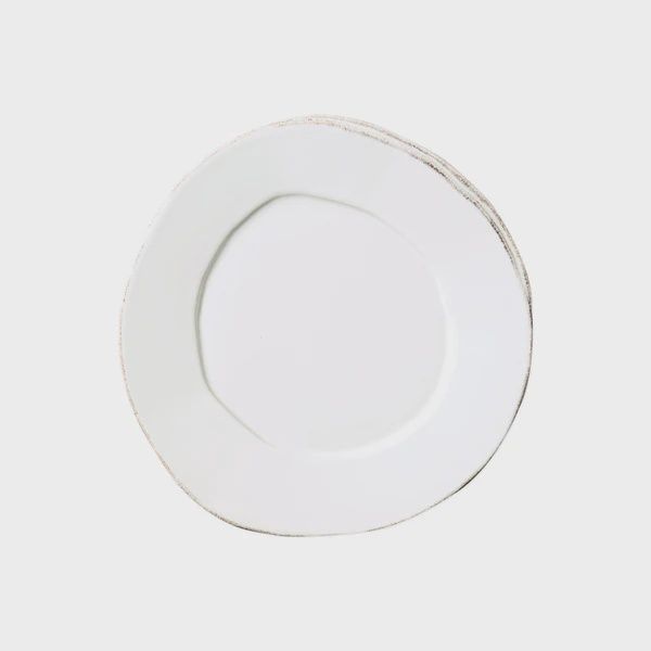 Vietri Lastra White Salad Plate