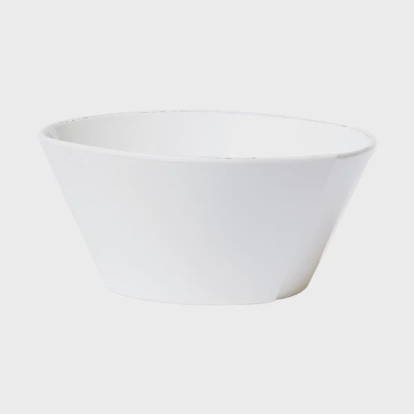 Vietri Melamine Lastra White Large Stacking Serving Bowl