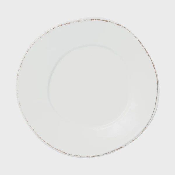 Vietri Melamine Lastra White Dinner Plate