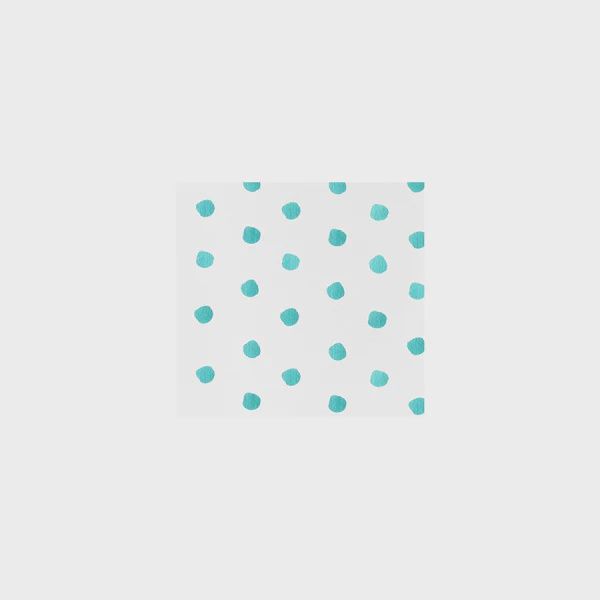 Vietri Papersoft Napkins Dot Aqua Cocktail Napkins (Pack of 20)