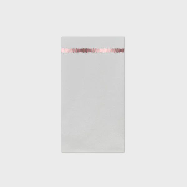 Vietri Papersoft Napkins Fringe Red Guest Towels (Pack of 20)