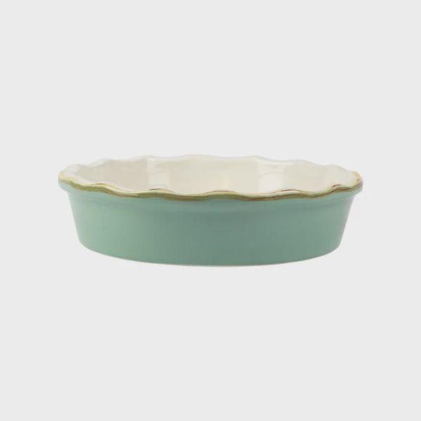 Vietri Italian Bakers Pie Dish Aqua