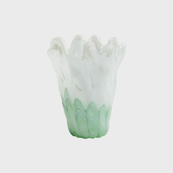 Vietri Onda Glass Med Vase Green