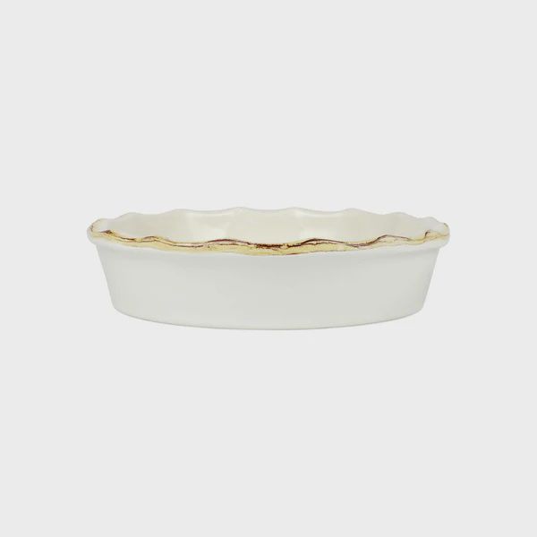 Vietri Italian Bakers Pie Dish White