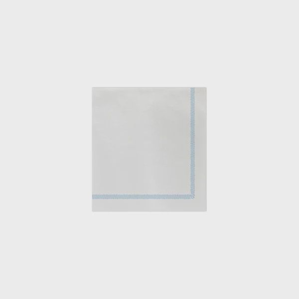 Vietri Papersoft Napkins Fringe Light Blue Cocktail Napkins (Pack of 20)