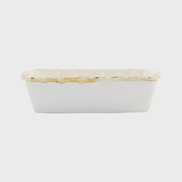 Vietri Italian Bakers Small Rectangular Baker White
