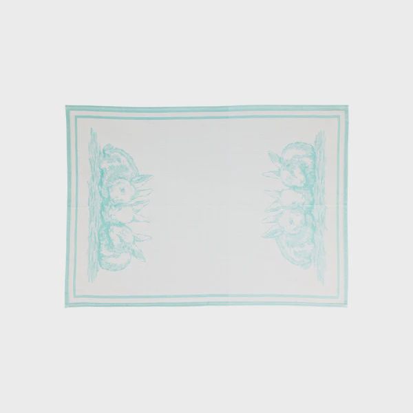 Vietri Strofinaccio Bunny Dish Towels - Set of 2 Aqua