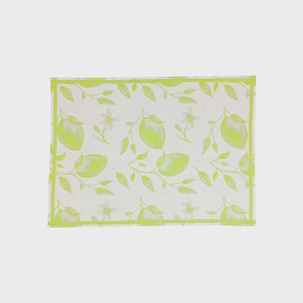 Vietri Strofinaccio Lemons Dish Towels - Set of 2 Green