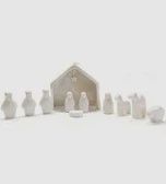 Two&#39;s Company Precious Keepsake 11 Pc Miniature Nativity Scene Set in Gift Box