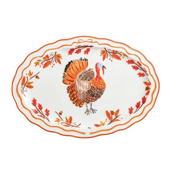 Mud Pie Turkey Whimsical Platter