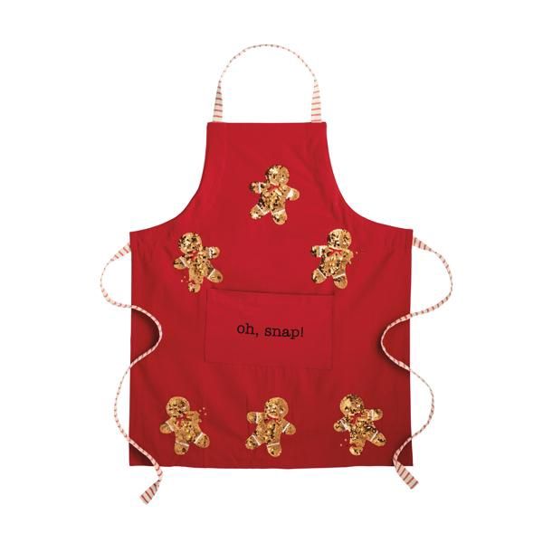 Mud Pie Gingerbread Sequin Apron