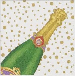 Caspari Sparkling White Cocktail- 20 Per Package