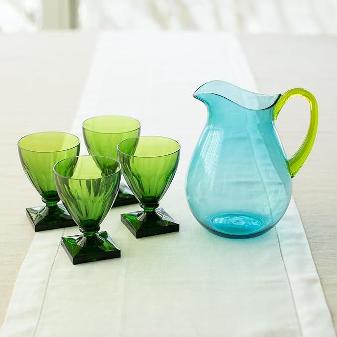 Caspari Turquoise Acrylic Pitcher