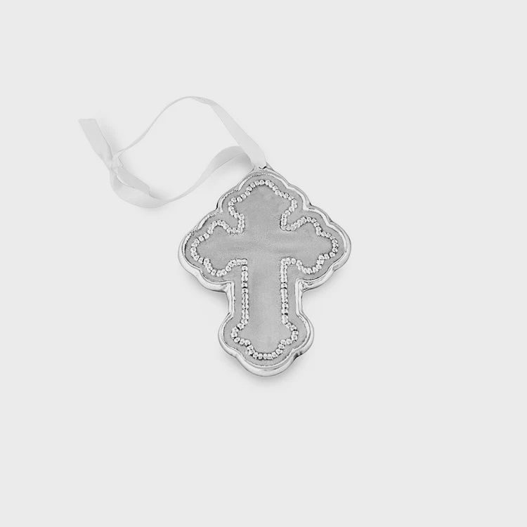 Beatriz Ball BABY Pearl Cross Ornament